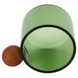 Glass Coffee Cup Clear Heatproof Glass Coffee Mug with Wooden Ball Handle for Office Bar PartyGreen - Extra Image