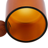 Glass Coffee Cup Clear Heatproof Glass Coffee Mug with Wooden Ball Handle for Office Bar PartyBrown - Extra Image