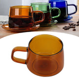 Transparent Coffee Cup 250ML Borosilicate Cup Glass Tea Water Milk Mug with HandleSuccinite
