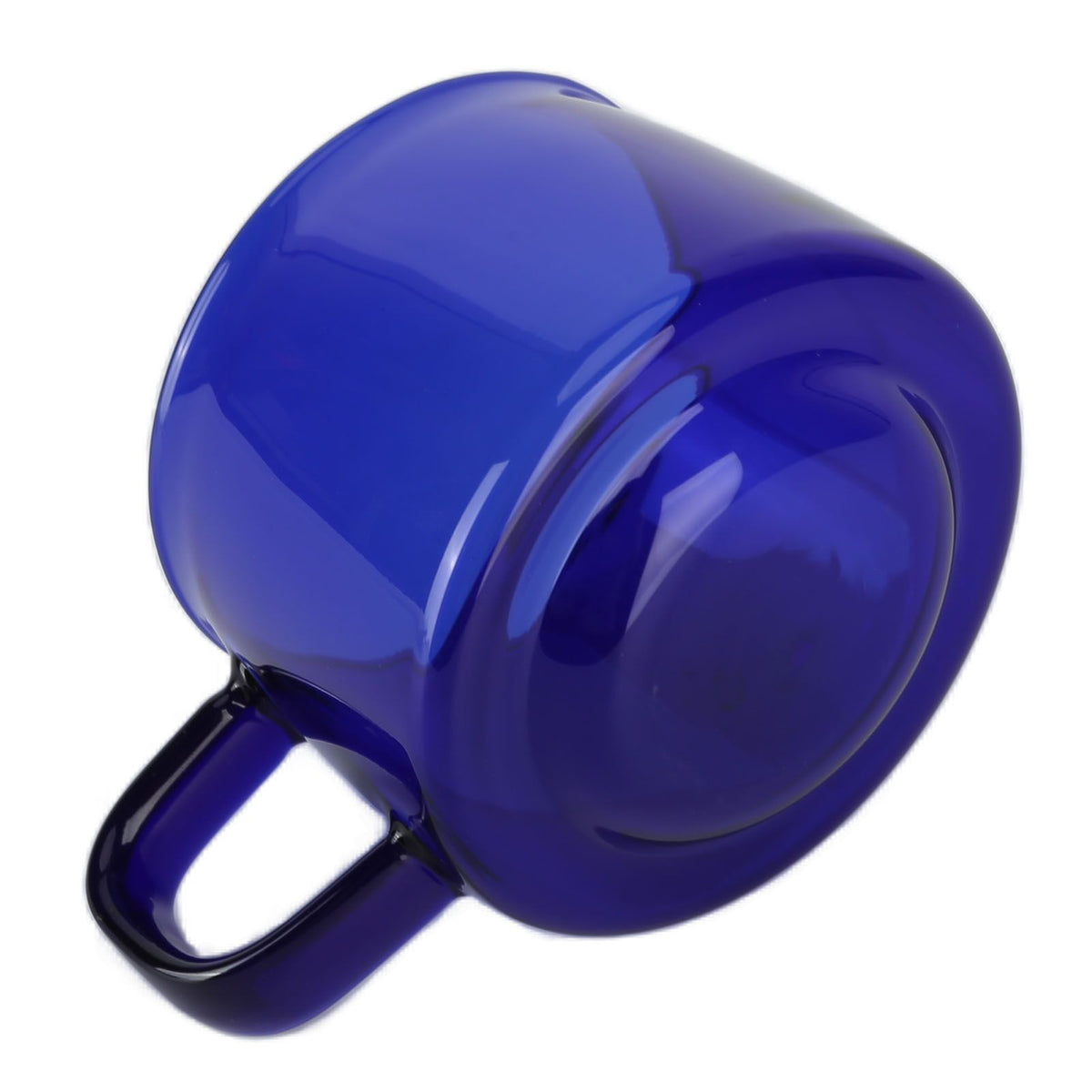 Transparent Coffee Cup 250ML Borosilicate Cup Glass Tea Water Milk Mug with HandleBlue
