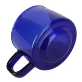 Transparent Coffee Cup 250ML Borosilicate Cup Glass Tea Water Milk Mug with HandleBlue - Side View