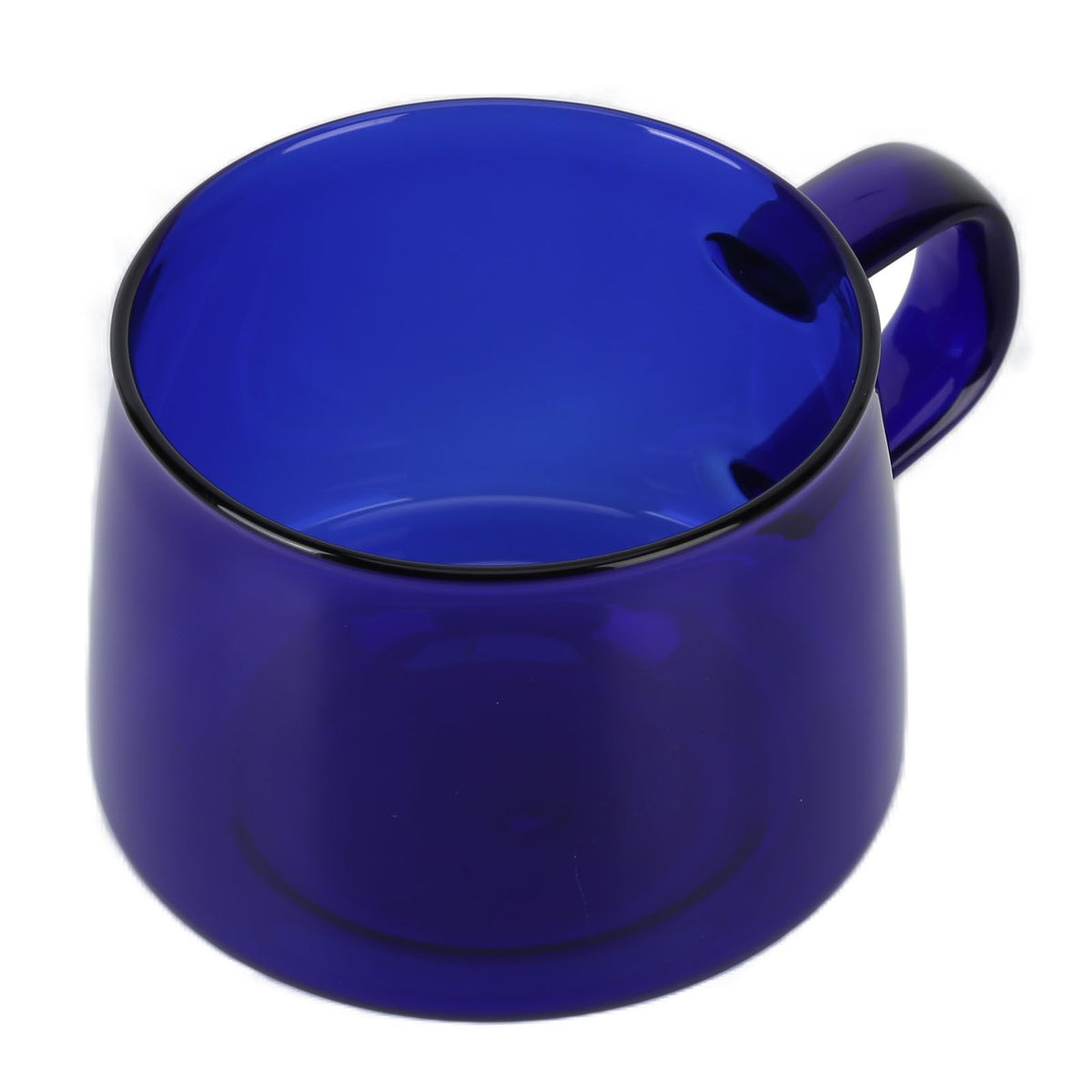 Transparent Coffee Cup 250ML Borosilicate Cup Glass Tea Water Milk Mug with HandleBlue