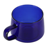 Transparent Coffee Cup 250ML Borosilicate Cup Glass Tea Water Milk Mug with HandleBlue