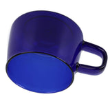 Transparent Coffee Cup 250ML Borosilicate Cup Glass Tea Water Milk Mug with HandleBlue - Extra Image