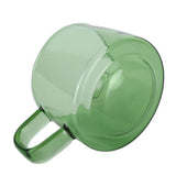Transparent Coffee Cup 250ML Borosilicate Cup Glass Tea Water Milk Mug with HandleGreen