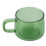 Transparent Coffee Cup 250ML Borosilicate Cup Glass Tea Water Milk Mug with HandleGreen
