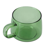 Transparent Coffee Cup 250ML Borosilicate Cup Glass Tea Water Milk Mug with HandleGreen