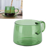 Transparent Coffee Cup 250ML Borosilicate Cup Glass Tea Water Milk Mug with HandleGreen