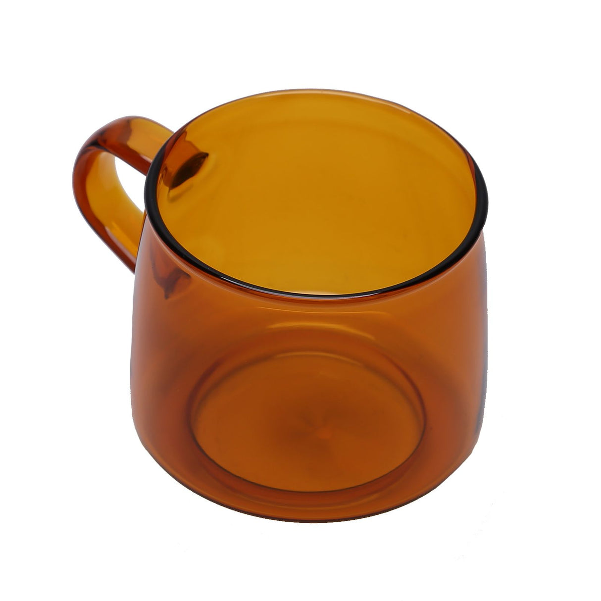 350ml Glass Coffee Cup Crystal Coffee Mug with Handle High Temperature Resistance for Home and CafeAmber