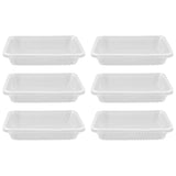 10PCS Disposable Lunch Box Microwavable Disposable Transparent Rectangular Food Container with Lid 500ML - Side View