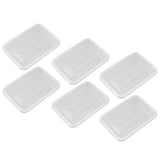 10PCS Disposable Lunch Box Microwavable Disposable Transparent Rectangular Food Container with Lid 500ML - Rear View