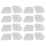 10PCS Disposable Lunch Box Microwavable Disposable Transparent Rectangular Food Container with Lid 500ML