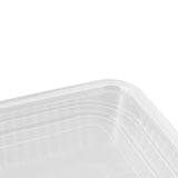 10PCS Disposable Lunch Box Microwavable Disposable Transparent Rectangular Food Container with Lid 500ML - Extra Image