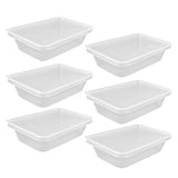 10PCS Disposable Lunch Box Microwavable Disposable Transparent Rectangular Food Container with Lid 650ML
