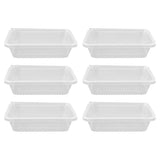 10PCS Disposable Lunch Box Microwavable Disposable Transparent Rectangular Food Container with Lid 650ML