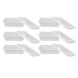 10PCS Disposable Lunch Box Microwavable Disposable Transparent Rectangular Food Container with Lid 650ML