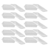 10PCS Disposable Lunch Box Microwavable Disposable Transparent Rectangular Food Container with Lid 650ML