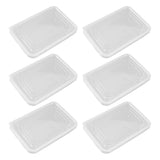 10PCS Disposable Lunch Box Microwavable Disposable Transparent Rectangular Food Container with Lid 650ML