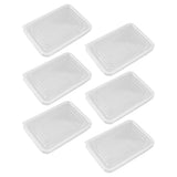10PCS Disposable Lunch Box Microwavable Disposable Transparent Rectangular Food Container with Lid 650ML