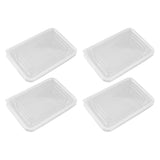 10PCS Disposable Lunch Box Microwavable Disposable Transparent Rectangular Food Container with Lid 650ML