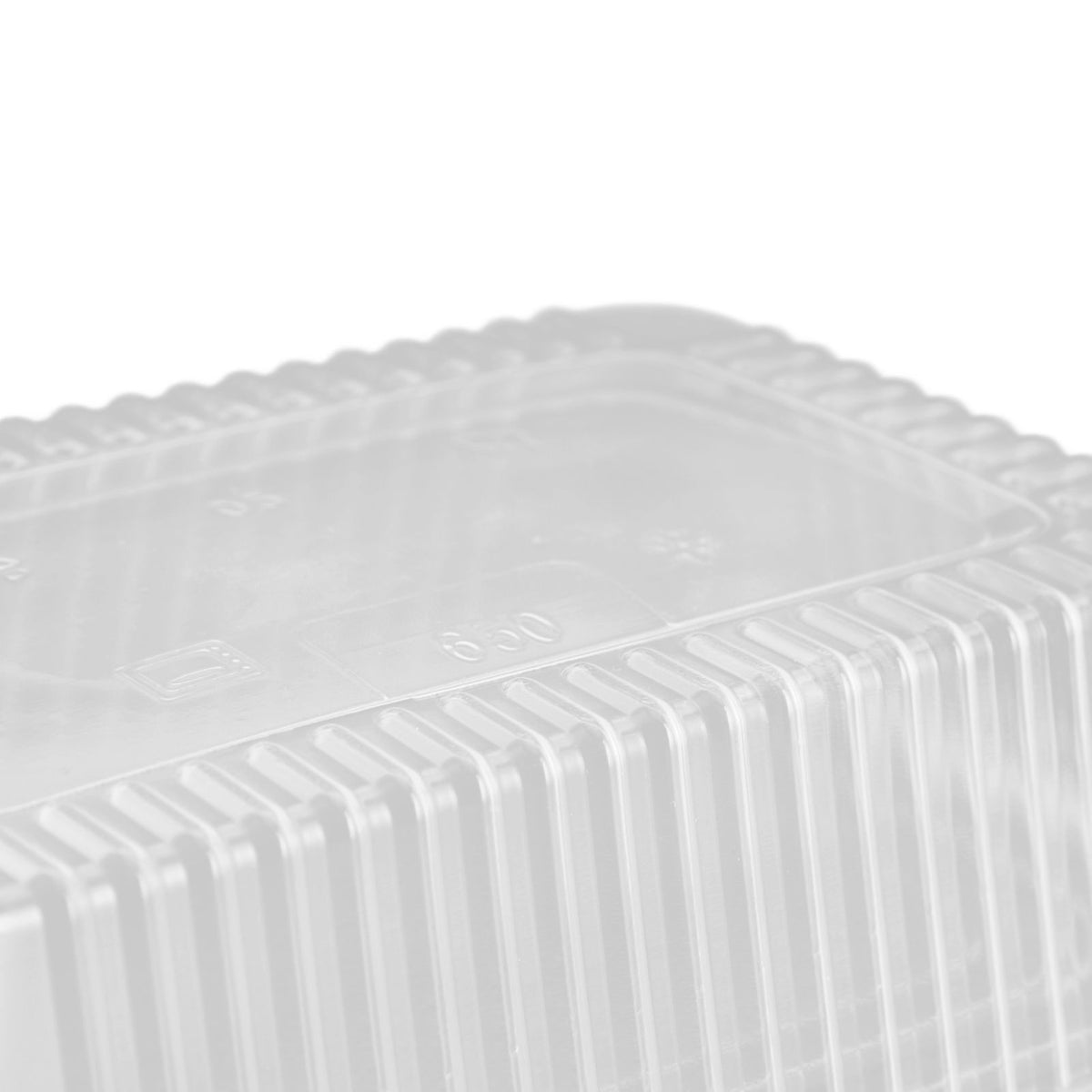 10PCS Disposable Lunch Box Microwavable Disposable Transparent Rectangular Food Container with Lid 650ML