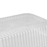 10PCS Disposable Lunch Box Microwavable Disposable Transparent Rectangular Food Container with Lid 650ML