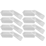 10PCS Disposable Lunch Box Microwavable Disposable Transparent Rectangular Food Container with Lid 750ML