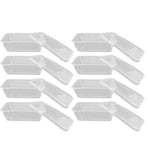 10PCS Disposable Lunch Box Microwavable Disposable Transparent Rectangular Food Container with Lid 750ML