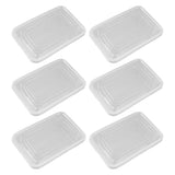 10PCS Disposable Lunch Box Microwavable Disposable Transparent Rectangular Food Container with Lid 750ML