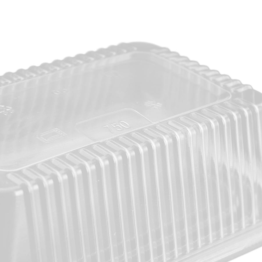 10PCS Disposable Lunch Box Microwavable Disposable Transparent Rectangular Food Container with Lid 750ML