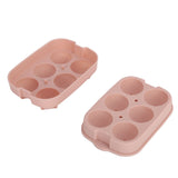 Silicone DIY Ice Cubes Mold Ice Ball Maker Mould Tray for Home Bar Party Cocktail UseLight Pink 6Hole 45mm - Top-Down View