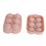 Silicone DIY Ice Cubes Mold Ice Ball Maker Mould Tray for Home Bar Party Cocktail UseLight Pink 6Hole 45mm