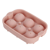 Silicone DIY Ice Cubes Mold Ice Ball Maker Mould Tray for Home Bar Party Cocktail UseLight Pink 6Hole 45mm - Extra Image