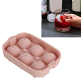 Silicone DIY Ice Cubes Mold Ice Ball Maker Mould Tray for Home Bar Party Cocktail UseLight Pink 6Hole 45mm