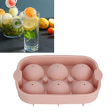 Silicone DIY Ice Cubes Mold Ice Ball Maker Mould Tray for Home Bar Party Cocktail UseLight Pink 6Hole 45mm - Extra Image