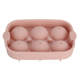 Silicone DIY Ice Cubes Mold Ice Ball Maker Mould Tray for Home Bar Party Cocktail UseLight Pink 6Hole 45mm - Extra Image