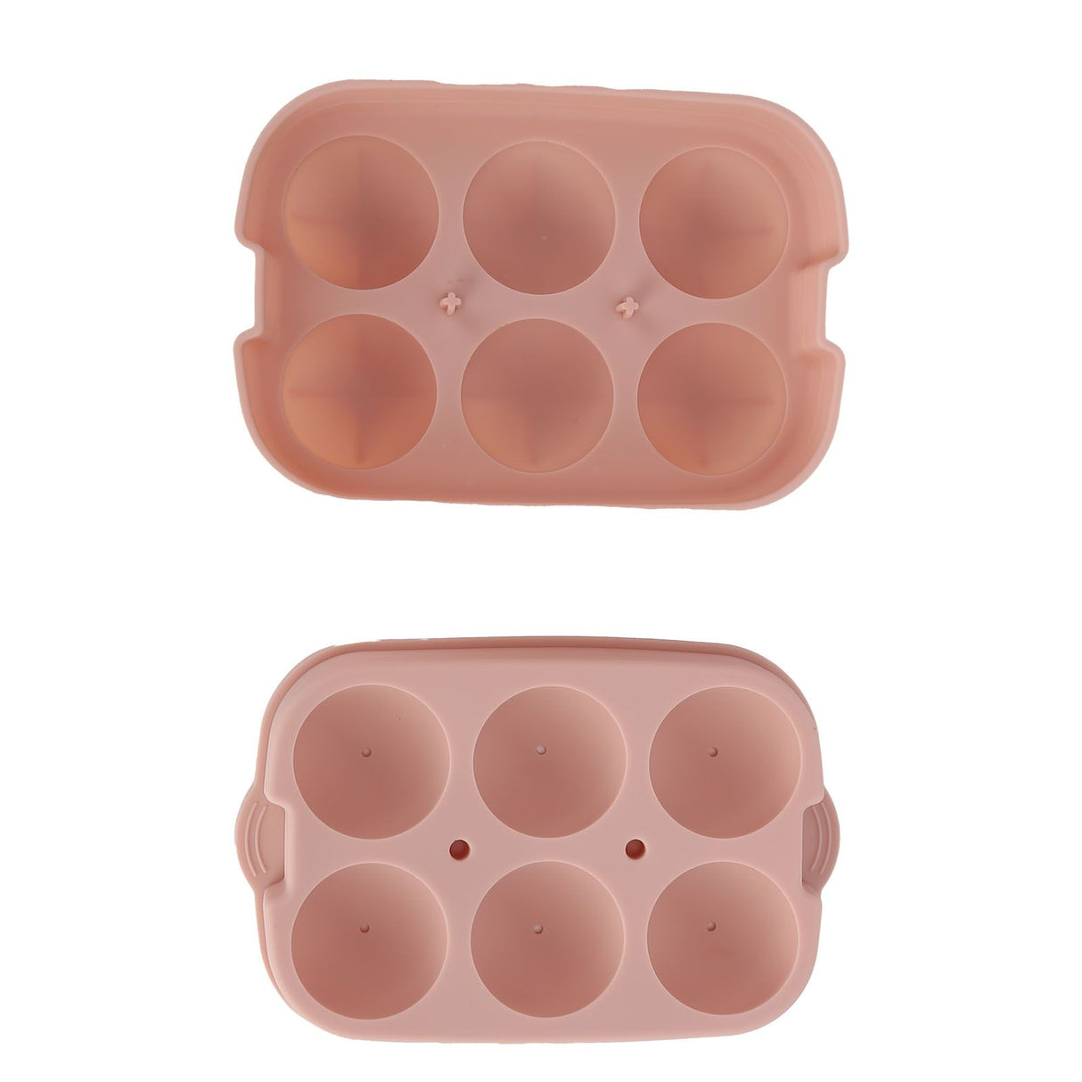 Silicone DIY Ice Cubes Mold Ice Ball Maker Mould Tray for Home Bar Party Cocktail UseLight Pink 6Hole 45mm
