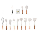 12Pcs Silicone Cooking Utensil Set White Nordic Minimalist Style NonStick Kitchenware Kit for Kitchen Gadgets