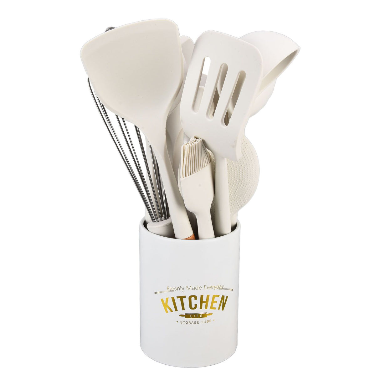 12Pcs Silicone Cooking Utensil Set White Nordic Minimalist Style NonStick Kitchenware Kit for Kitchen Gadgets
