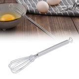 Hand Push Egg Whisk Stainless Steel Home Egg Beater for Beating Blending Whisking Beating Stirring - Extra Image