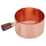 Sauce Pan Wooden Handle Rose Gold Stainless Steel Sauce Pot for Cooking Kitchen Ware1cup