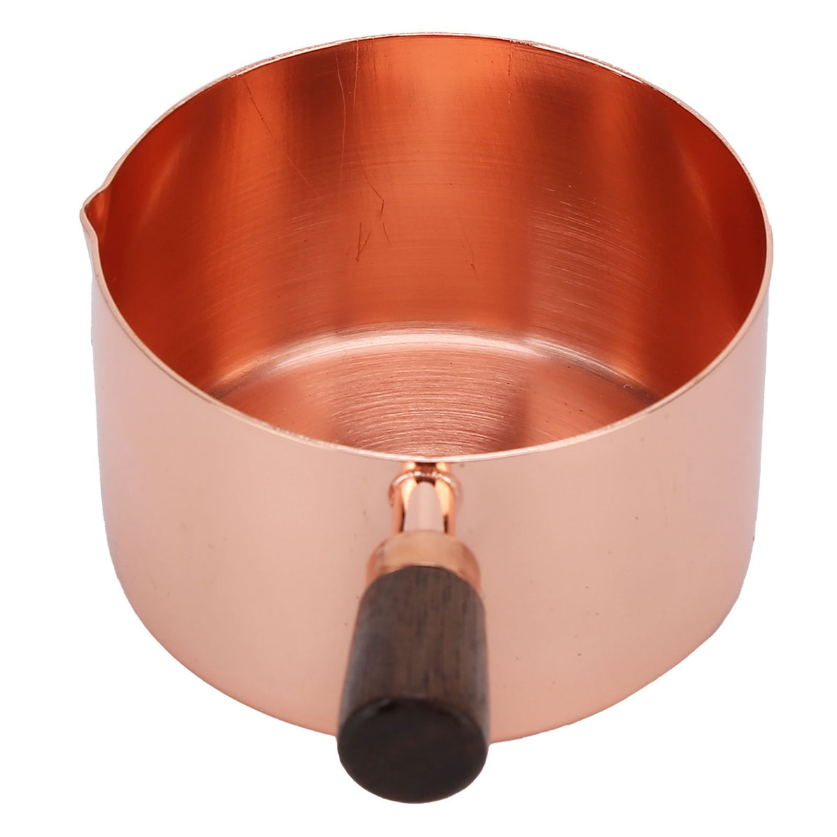 Sauce Pan Wooden Handle Rose Gold Stainless Steel Sauce Pot for Cooking Kitchen Ware1cup