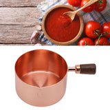 Sauce Pan Wooden Handle Rose Gold Stainless Steel Sauce Pot for Cooking Kitchen Ware1cup