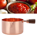 Sauce Pan Wooden Handle Rose Gold Stainless Steel Sauce Pot for Cooking Kitchen Ware1cup - Extra Image