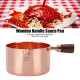 Sauce Pan Wooden Handle Rose Gold Stainless Steel Sauce Pot for Cooking Kitchen Ware1cup