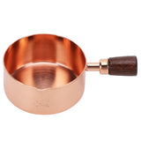 Sauce Pan Wooden Handle Rose Gold Stainless Steel Sauce Pot for Cooking Kitchen Ware1/2cup - Top-Down View