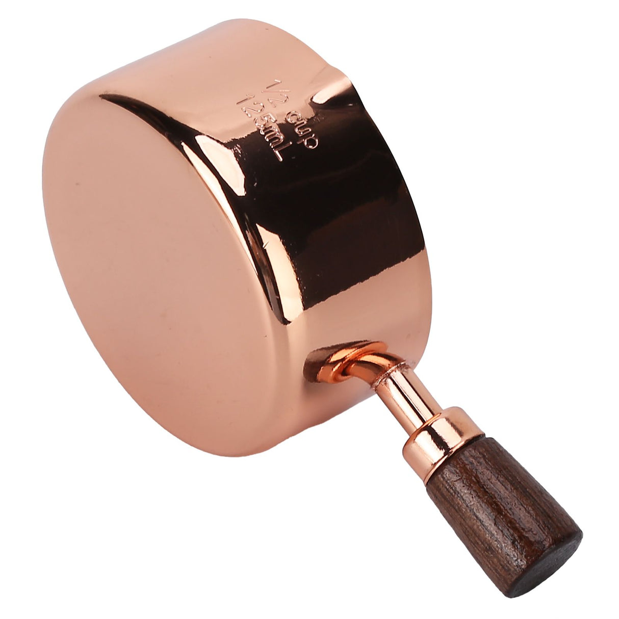 Sauce Pan Wooden Handle Rose Gold Stainless Steel Sauce Pot for Cooking Kitchen Ware1/2cup