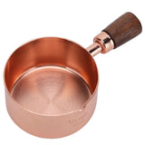 Sauce Pan Wooden Handle Rose Gold Stainless Steel Sauce Pot for Cooking Kitchen Ware1/3cup