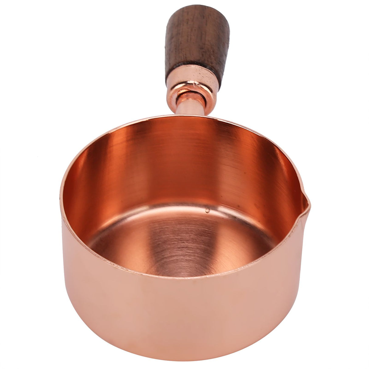 Sauce Pan Wooden Handle Rose Gold Stainless Steel Sauce Pot for Cooking Kitchen Ware1/3cup