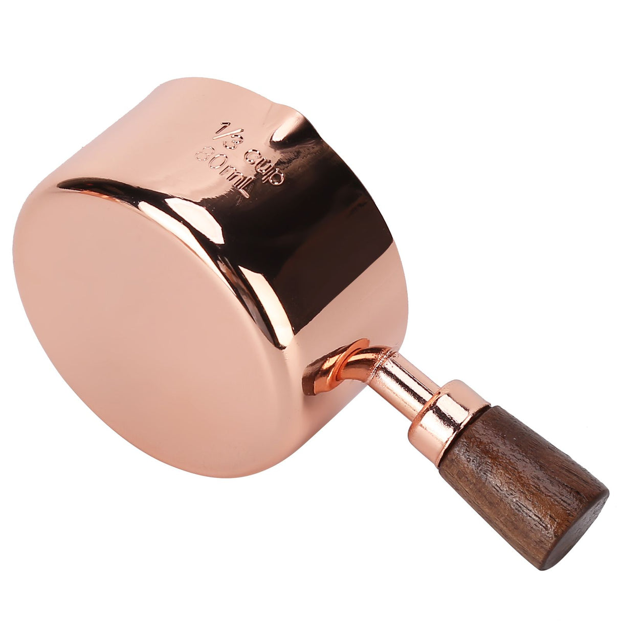 Sauce Pan Wooden Handle Rose Gold Stainless Steel Sauce Pot for Cooking Kitchen Ware1/3cup